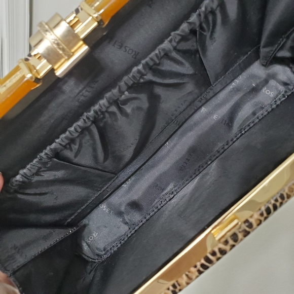 Vtg ROSETTIA Y2K Snakeskin Retro Adjustable Bag - Picture 3 of 9